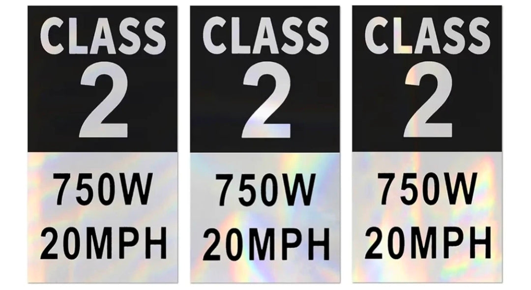 Class 2 ebike sticker 3 sticker pack